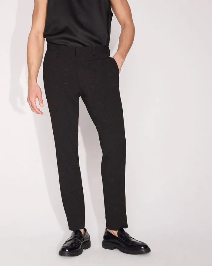 RWandCO Suit Pants SlimFit Black Suit Pant With Metallic Fibres Black 8211 Men RWandCO Suit Pants SlimFit Black Suit Pant With Metallic Fibres Black 8211 Men