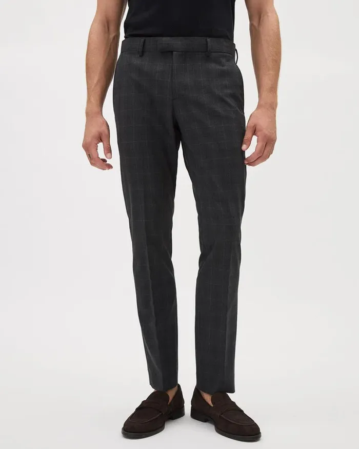 RWandCO Suit Pants SlimFit Dark Grey Checkered Suit Pant Charcoal 8211 Men RWandCO Suit Pants SlimFit Dark Grey Checkered Suit Pant Charcoal 8211 Men