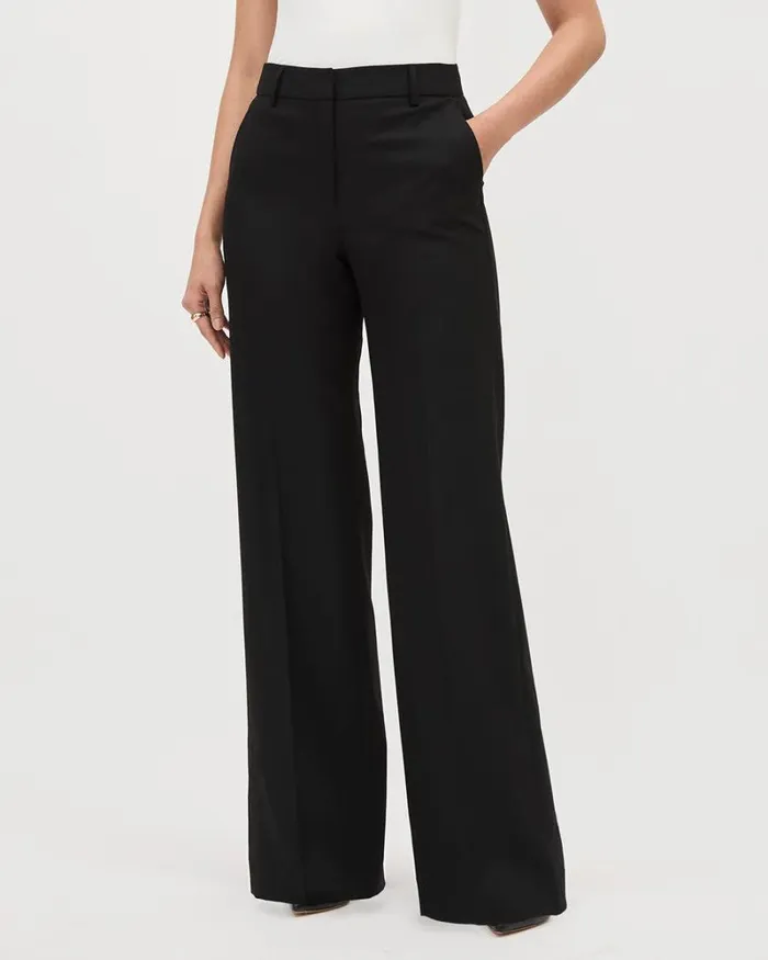 RWandCO Suits Black WideLeg HighRise WoolBlend Pant Black 8211 Women RWandCO Suits Black WideLeg HighRise WoolBlend Pant Black 8211 Women