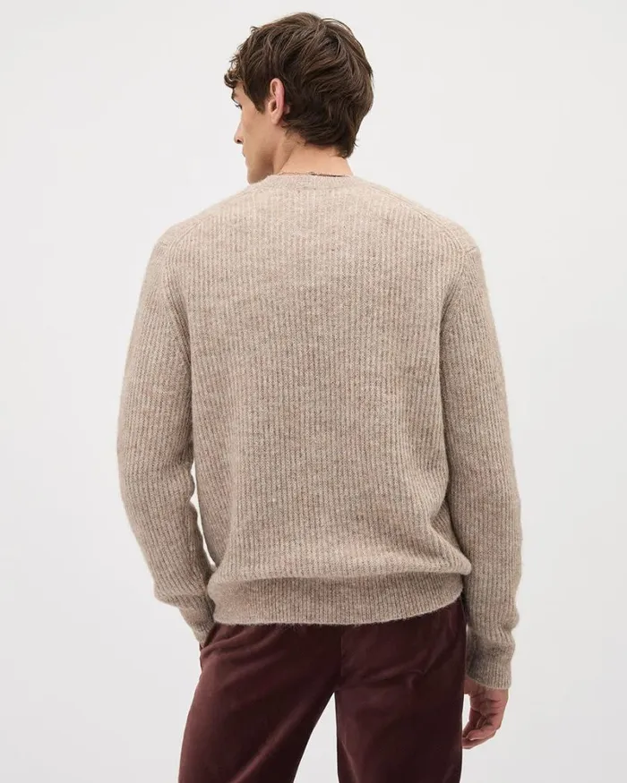 RWandCO Sweaters and Cardigans Alpaca Blend CrewNeck Sweater Cocoa Sand 8211 Men