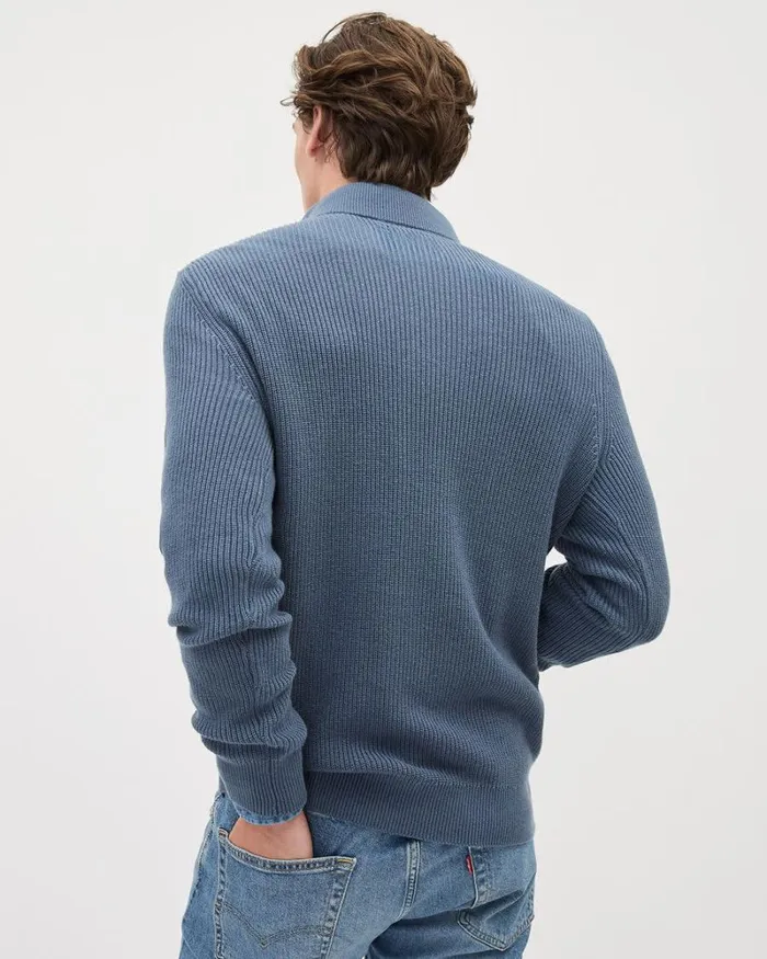RWandCO Sweaters and Cardigans LongSleeve HalfZip MockNeck Sweater Ice Country Blue 8211 Men RWandCO Sweaters and Cardigans LongSleeve HalfZip MockNeck Sweater Ice Country Blue 8211 Men