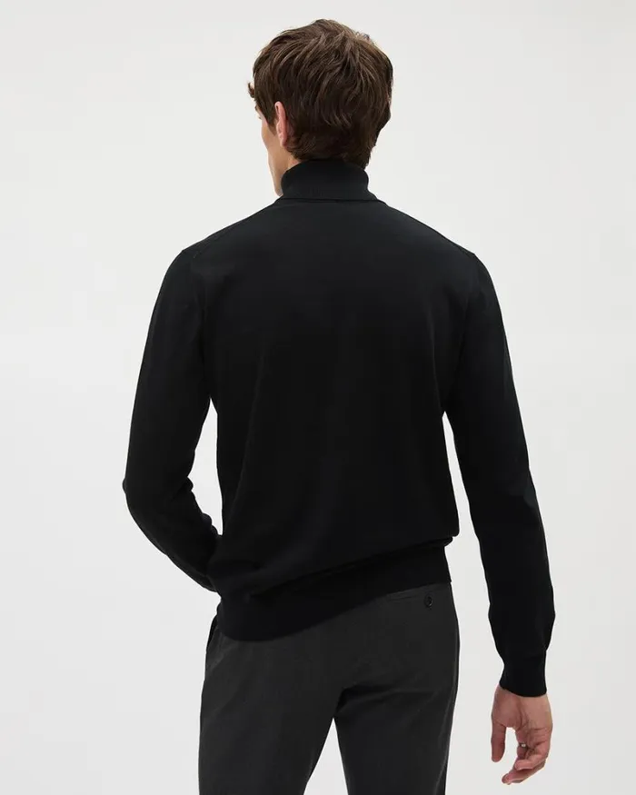 RWandCO Sweaters and Cardigans LongSleeve Turtleneck Sweater Black 8211 Men