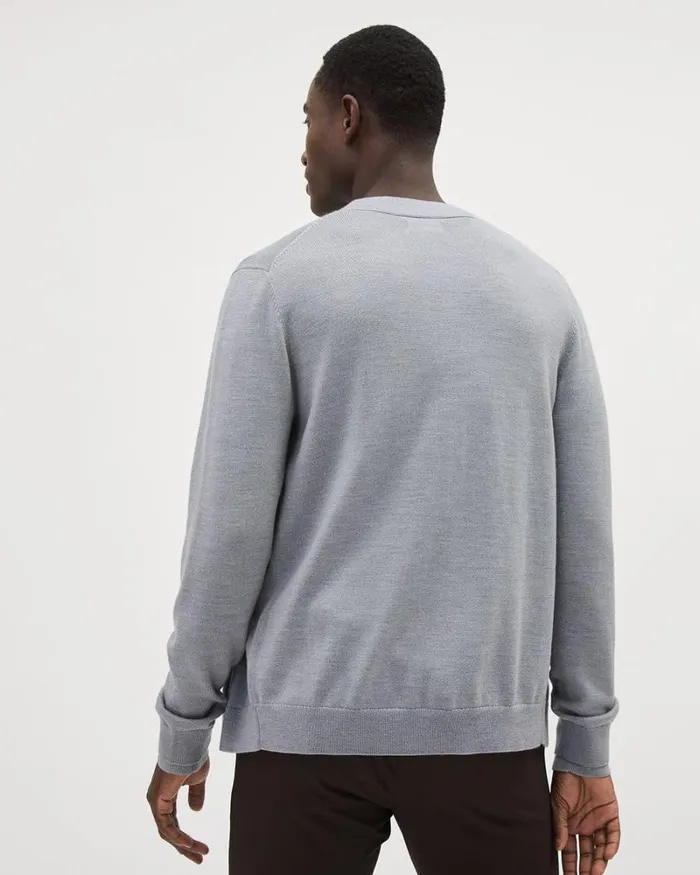 RWandCO Sweaters and Cardigans Merino Wool Grandpa Cardigan Heather Grey 8211 Men RWandCO Sweaters and Cardigans Merino Wool Grandpa Cardigan Heather Grey 8211 Men