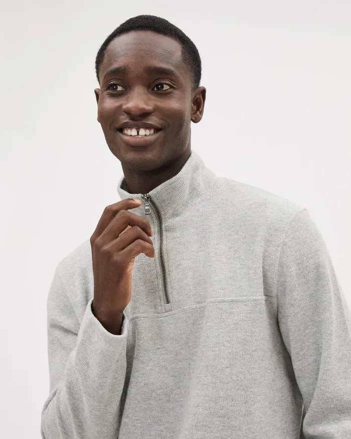 RWandCO Sweatshirts and Hoodies Brushed Waffle HalfZip MockNeck Sweater Heather Grey 8211 Men RWandCO Sweatshirts and Hoodies Brushed Waffle HalfZip MockNeck Sweater Heather Grey 8211 Men
