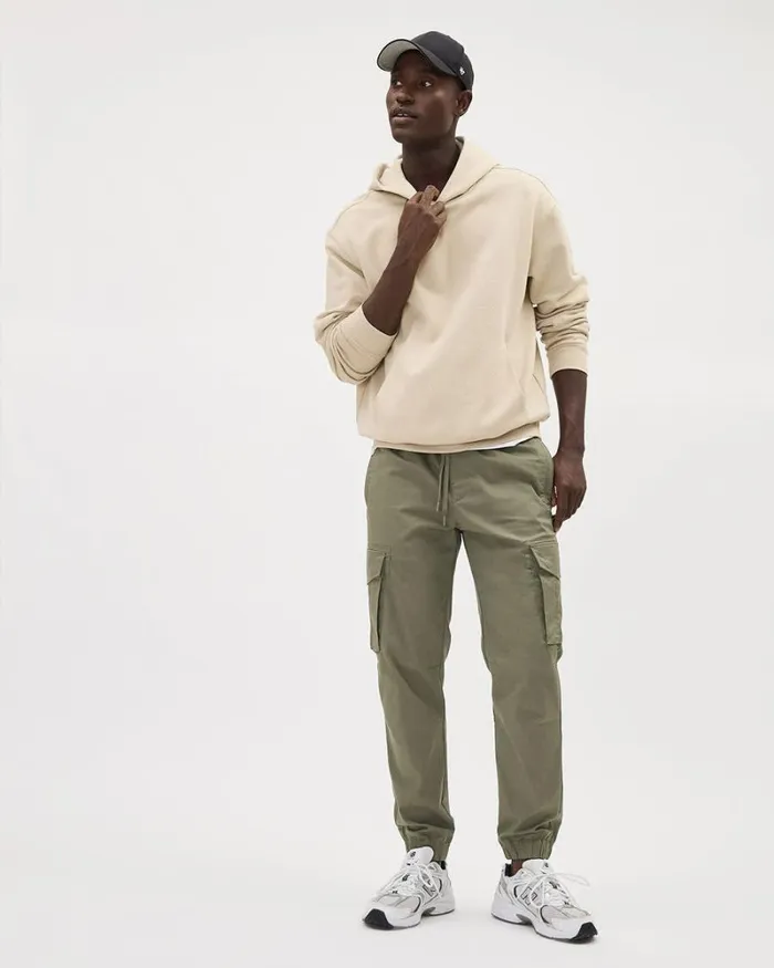 RWandCO Sweatshirts and Hoodies Solid Fleece Hoodie With Kangaroo Pocket Island Fossile 8211 Men RWandCO Sweatshirts and Hoodies Solid Fleece Hoodie With Kangaroo Pocket Island Fossile 8211 Men