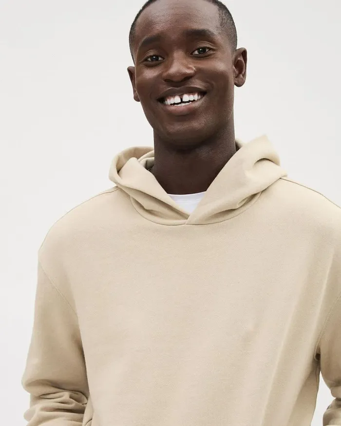 RWandCO Sweatshirts and Hoodies Solid Fleece Hoodie With Kangaroo Pocket Island Fossile 8211 Men RWandCO Sweatshirts and Hoodies Solid Fleece Hoodie With Kangaroo Pocket Island Fossile 8211 Men
