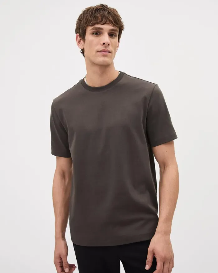 RWandCO TShirts Interlock CrewNeck TShirt Mulch 8211 Men