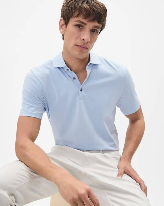 RWandCO TShirts ShortSleeve Supima R Cotton Jersey Polo Kentucky Blue 8211 Men