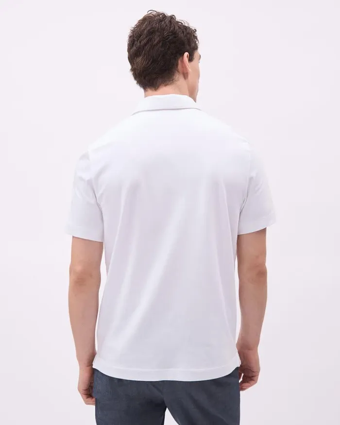 RWandCO TShirts ShortSleeve Supima R Cotton Tee With Camp Collar Bright White 8211 Men RWandCO TShirts ShortSleeve Supima R Cotton Tee With Camp Collar Bright White 8211 Men