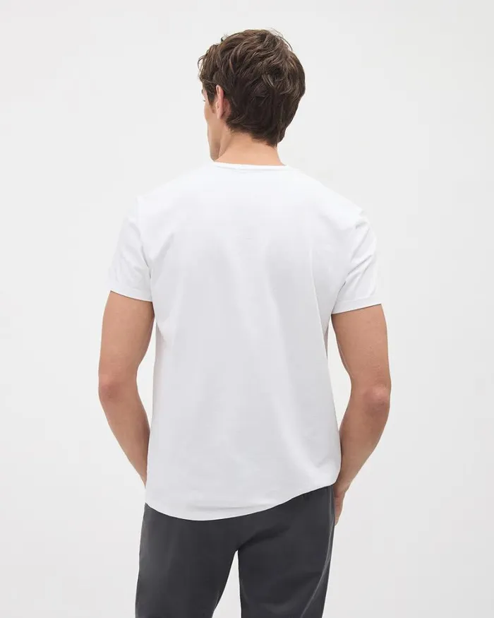 RWandCO TShirts Supima Cotton R VNeck Tshirt Bright White 8211 Men
