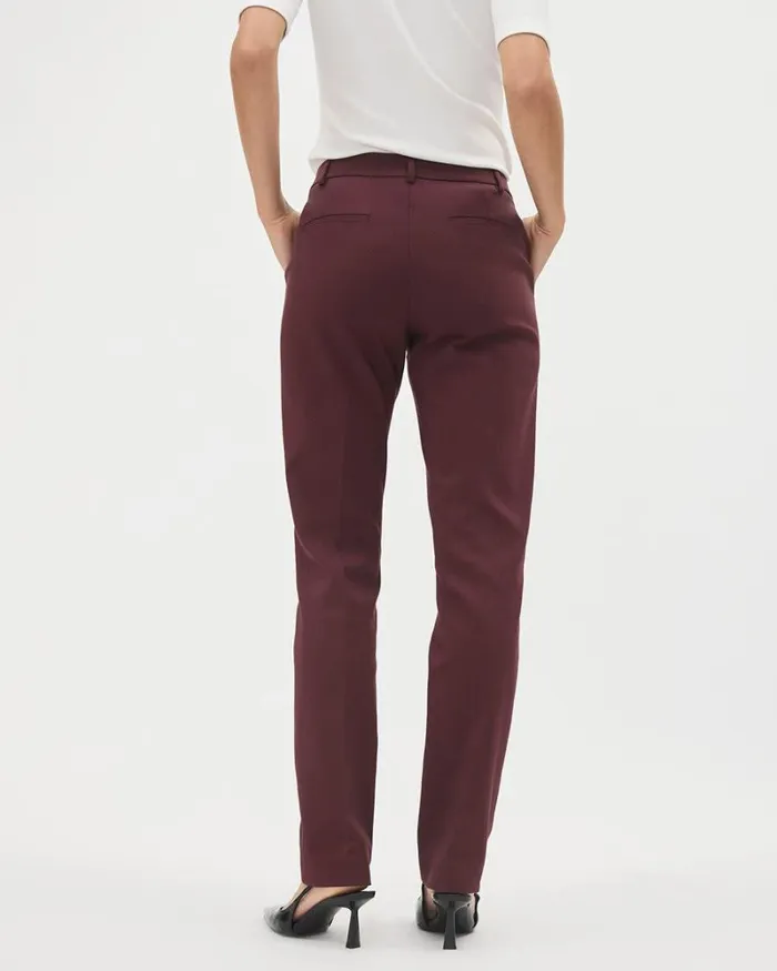 RWandCO The Limitless Suit Limitless MidRise Long SlimLeg Signature Pant Vineyard Wine 8211 Women