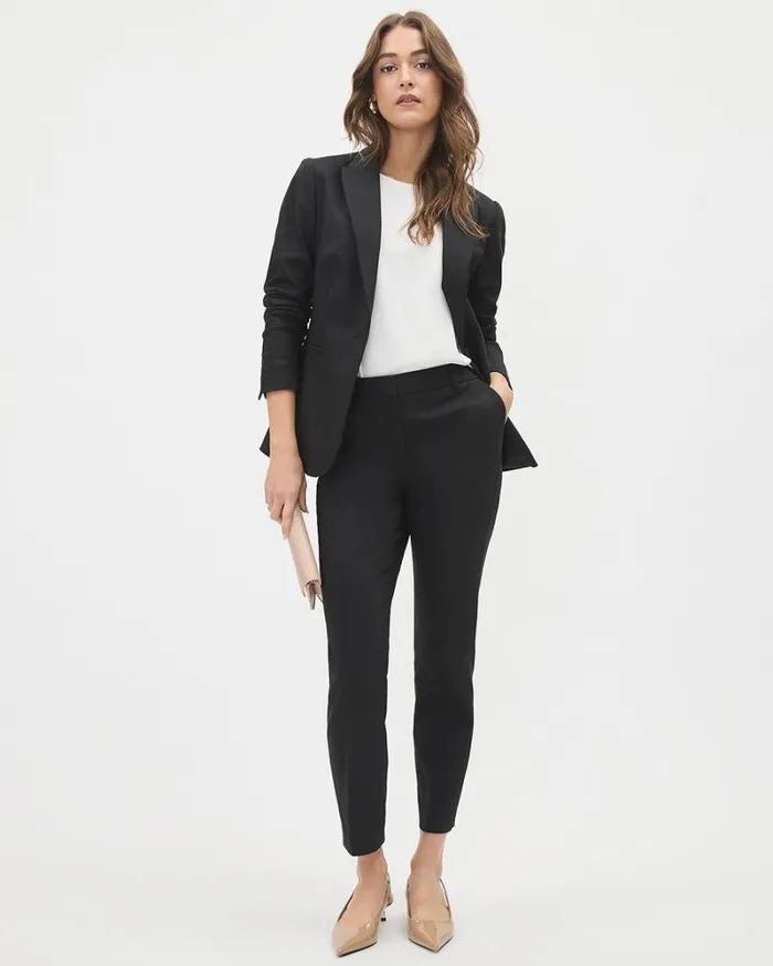 RWandCO The Limitless Suit Limitless OneButton Fitted Blazer Black 8211 Women