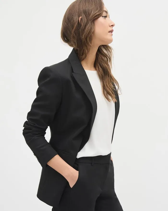 RWandCO The Limitless Suit Limitless OneButton Fitted Blazer Black 8211 Women