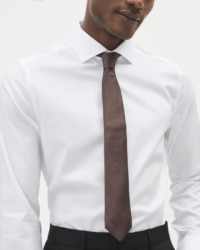RWandCO Ties and Bow Ties Skinny Tie With Geometric Pattern Brown 8211 Men RWandCO Ties and Bow Ties Skinny Tie With Geometric Pattern Brown 8211 Men