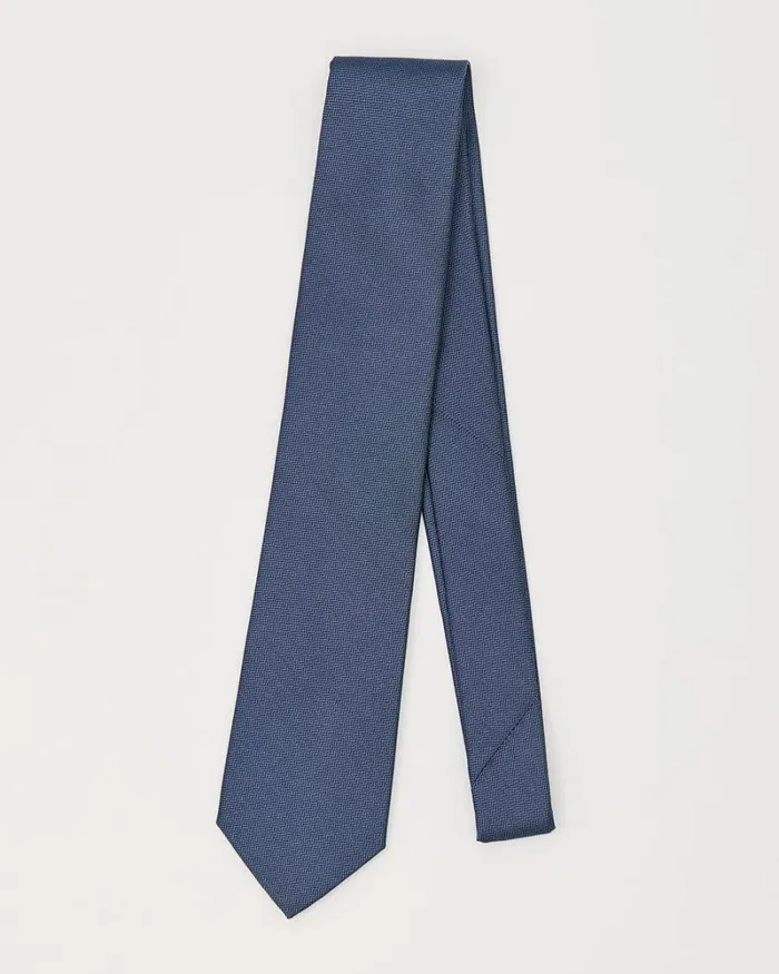 RWandCO Ties and Bow Ties Solid Regular Tie Bluefin 8211 Men
