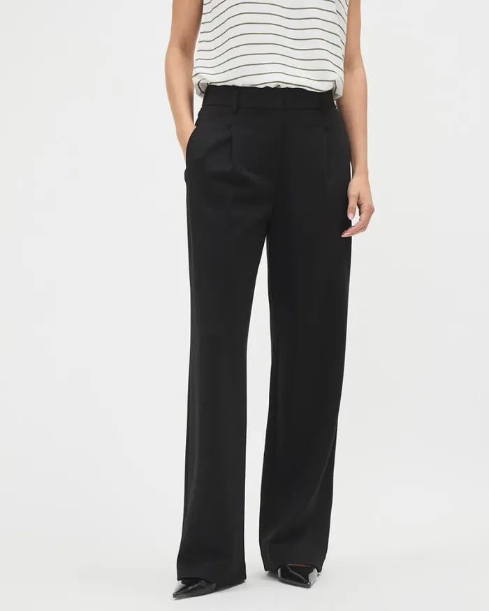 RWandCO Wide Leg Black Luxe Knit HighRise LongWideLeg Pant Black 8211 Women RWandCO Wide Leg Black Luxe Knit HighRise LongWideLeg Pant Black 8211 Women