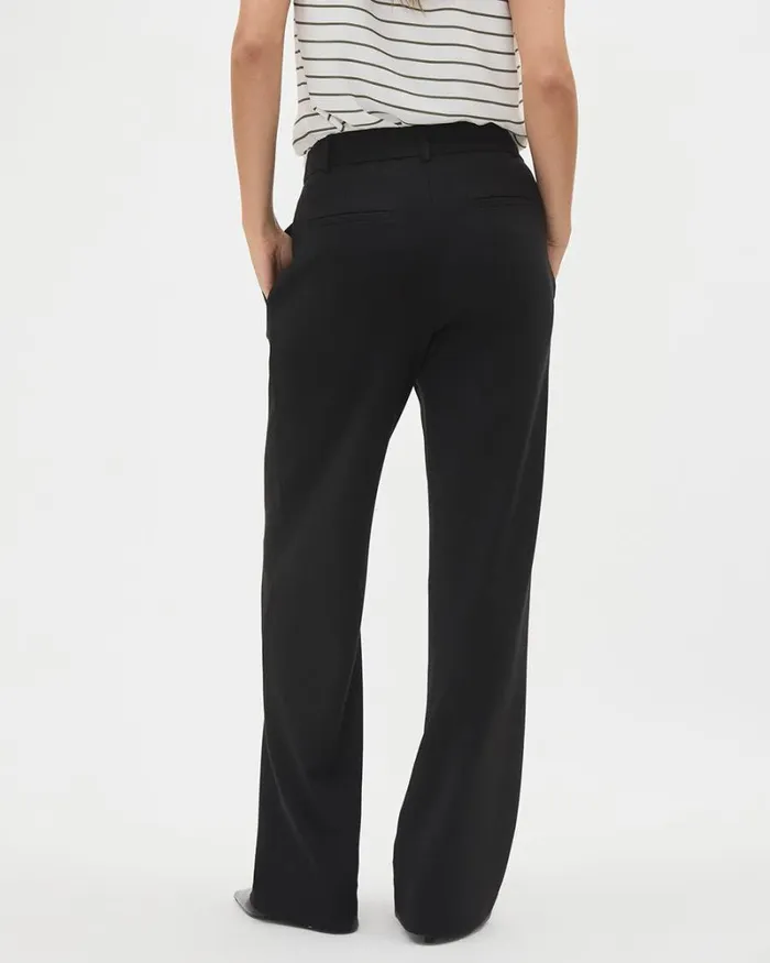 RWandCO Wide Leg Black Luxe Knit HighRise LongWideLeg Pant Black 8211 Women RWandCO Wide Leg Black Luxe Knit HighRise LongWideLeg Pant Black 8211 Women
