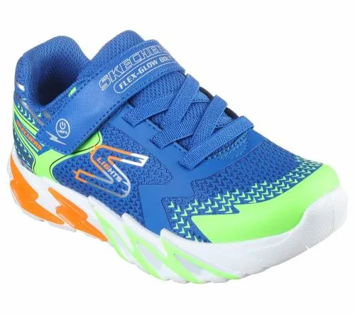 S Lights FlexGlow Bolt Royal Multi Kids SKECHERS Big Kids UK Sizes 36