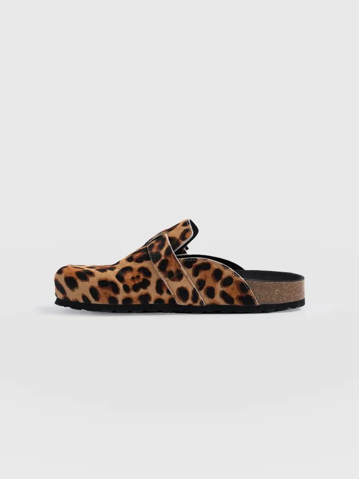 Saint And Sofia All Clogs and Slides Women Jude Clogs 8211 Leopard Leopard