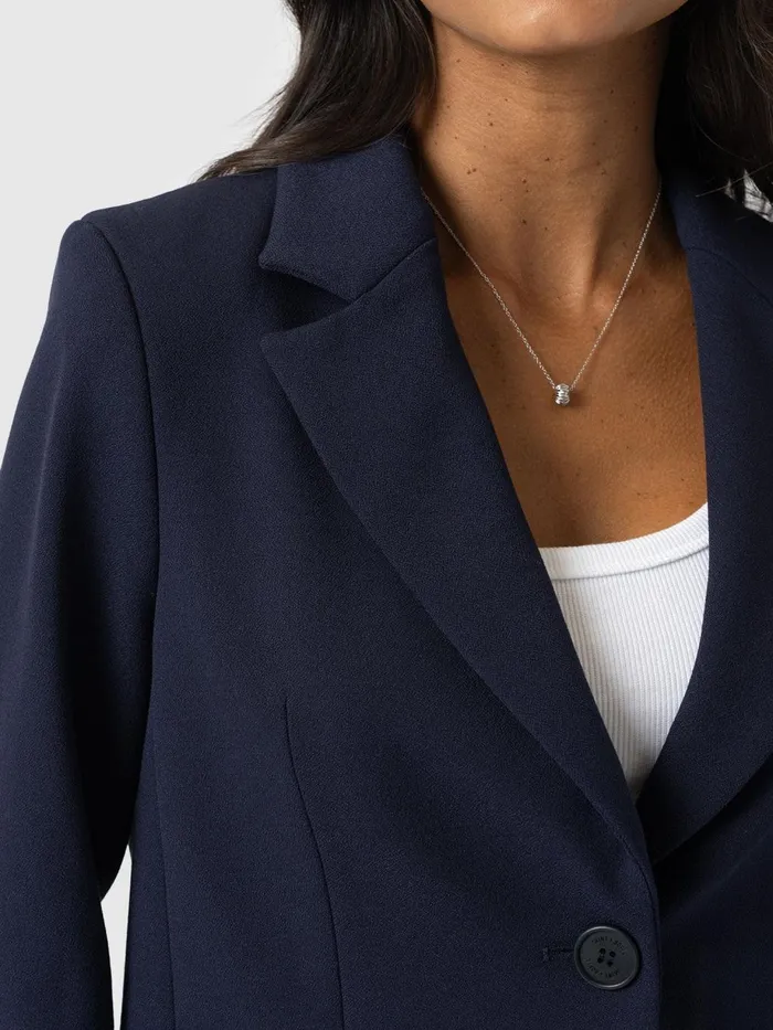 Saint And Sofia Blazers Women Astrid Cropped Blazer 8211 Navy Navy