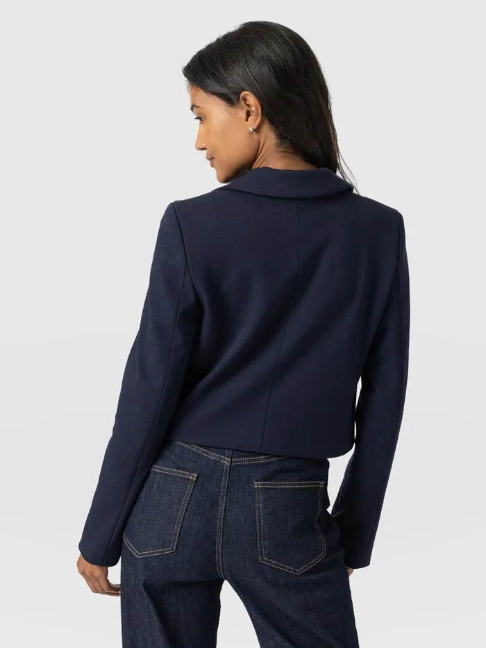 Saint And Sofia Blazers Women Astrid Cropped Blazer 8211 Navy Navy