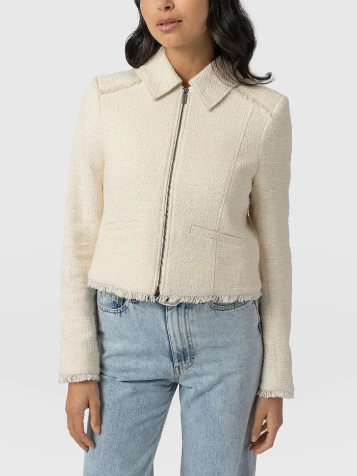 Saint And Sofia Blazers Women Kinley Jacket 8211 Cream Cream
