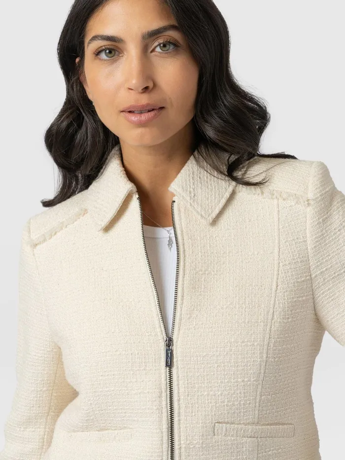 Saint And Sofia Blazers Women Kinley Jacket 8211 Cream Cream