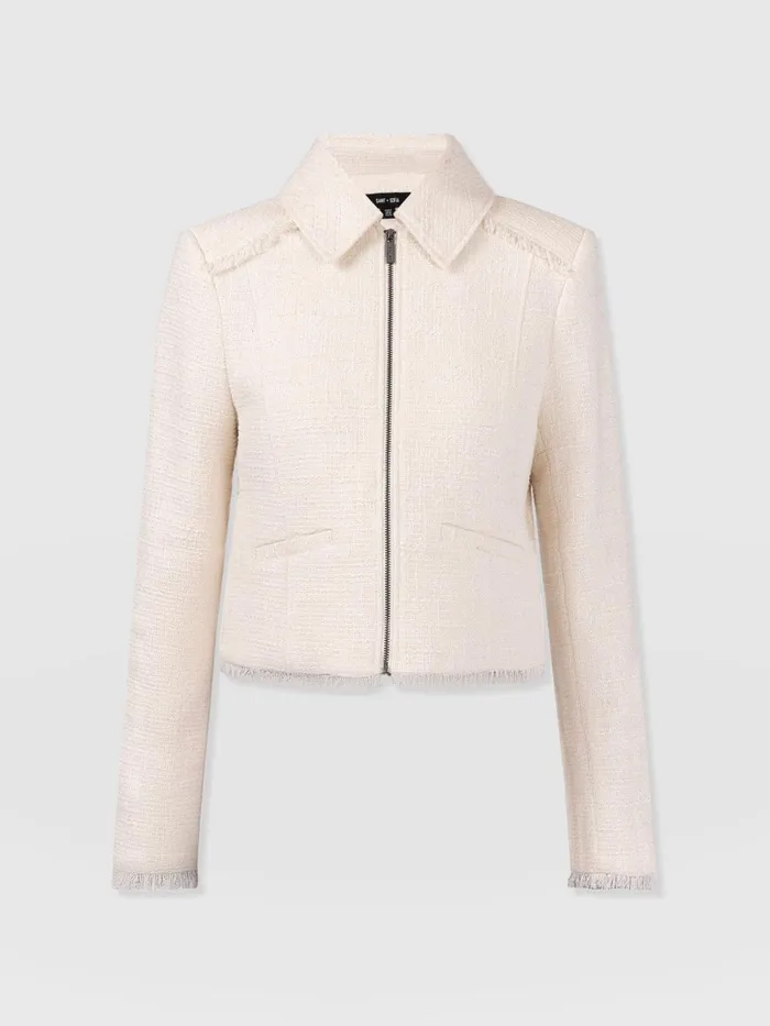 Saint And Sofia Blazers Women Kinley Jacket 8211 Cream Cream
