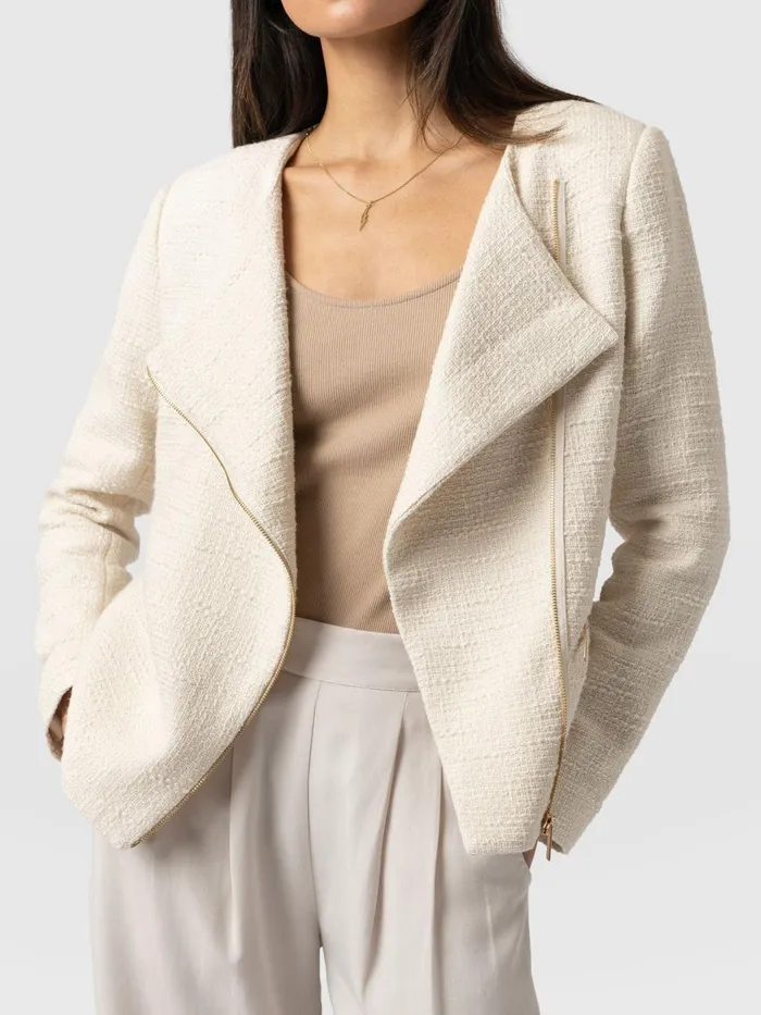 Saint And Sofia Blazers Women Sutton Jacket 8211 Cream Boucl Cream Boucl