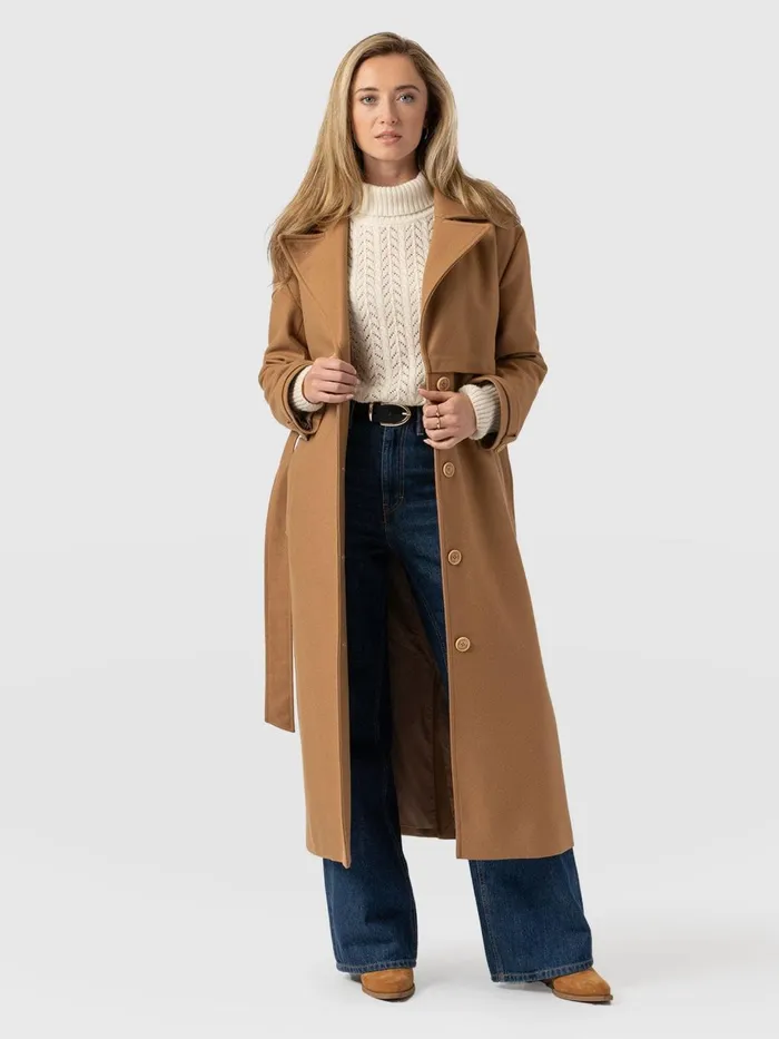 Saint And Sofia Coats and Jackets Women Odette Coat 8211 Camel Camel