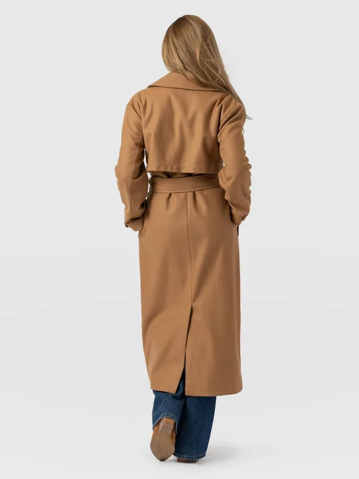 Saint And Sofia Coats and Jackets Women Odette Coat 8211 Camel Camel