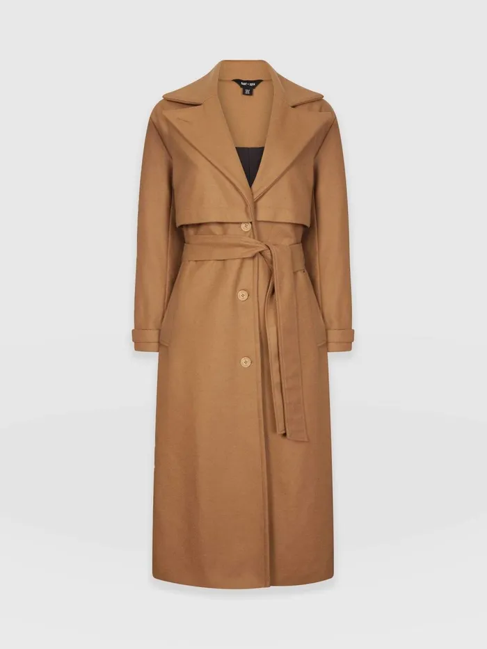 Saint And Sofia Coats and Jackets Women Odette Coat 8211 Camel Camel
