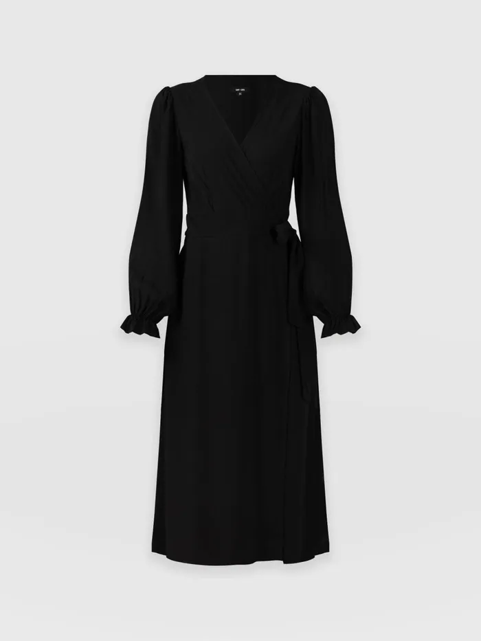 Saint And Sofia Dresses Women Bonnie Wrap Dress 8211 Black Black