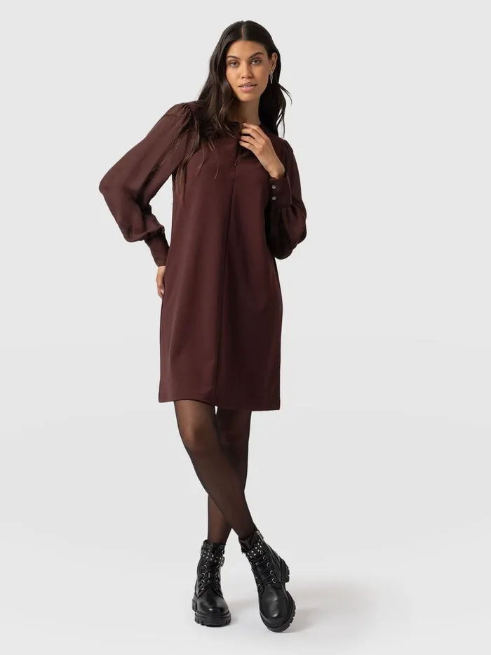 Saint And Sofia Dresses Women Esme Zip Up Dress 8211 Maroon Maroon