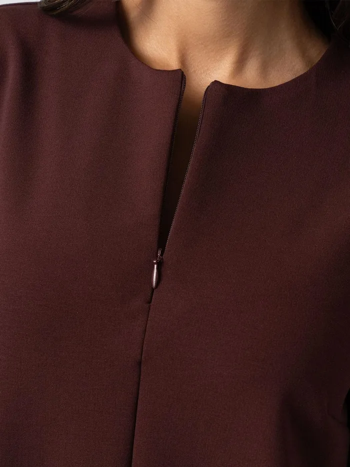Saint And Sofia Dresses Women Esme Zip Up Dress 8211 Maroon Maroon