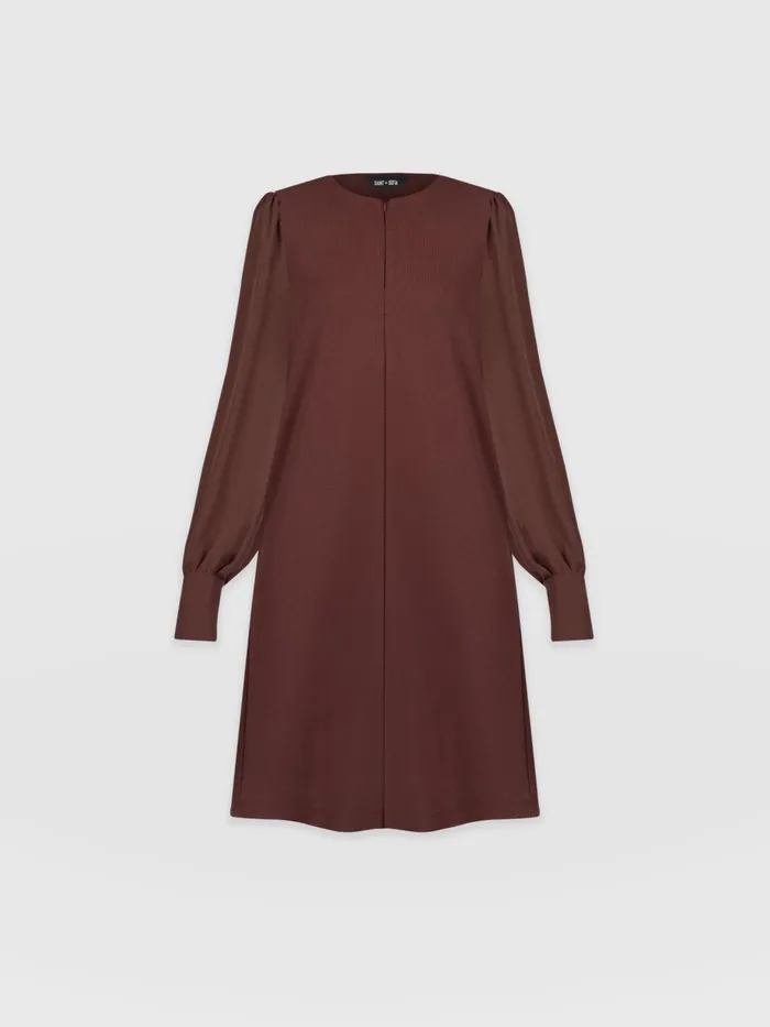 Saint And Sofia Dresses Women Esme Zip Up Dress 8211 Maroon Maroon