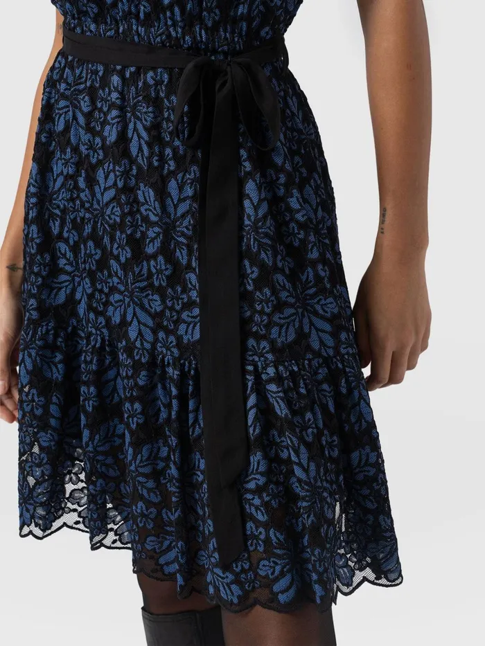 Saint And Sofia Dresses Women Fearne Lace Mini Dress 8211 BlueBlack Blueblack