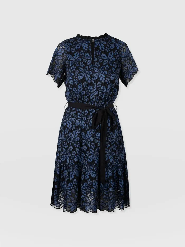Saint And Sofia Dresses Women Fearne Lace Mini Dress 8211 BlueBlack Blueblack
