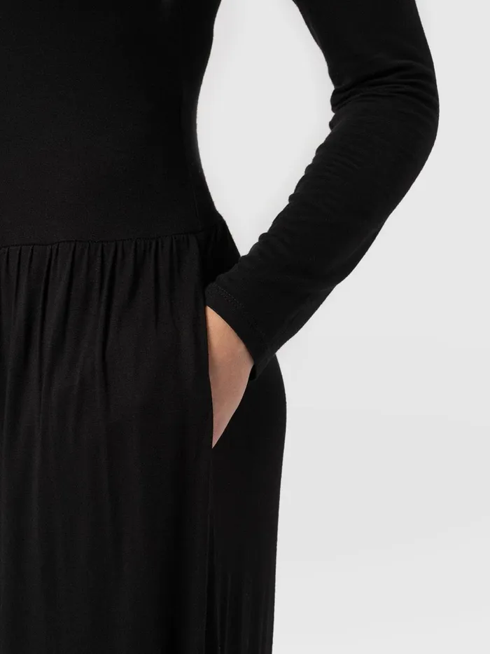 Saint And Sofia Dresses Women Greenwich Dress Long Sleeve 8211 Black Black
