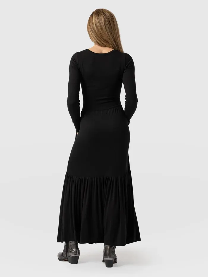 Saint And Sofia Dresses Women Greenwich Dress Long Sleeve 8211 Black Black