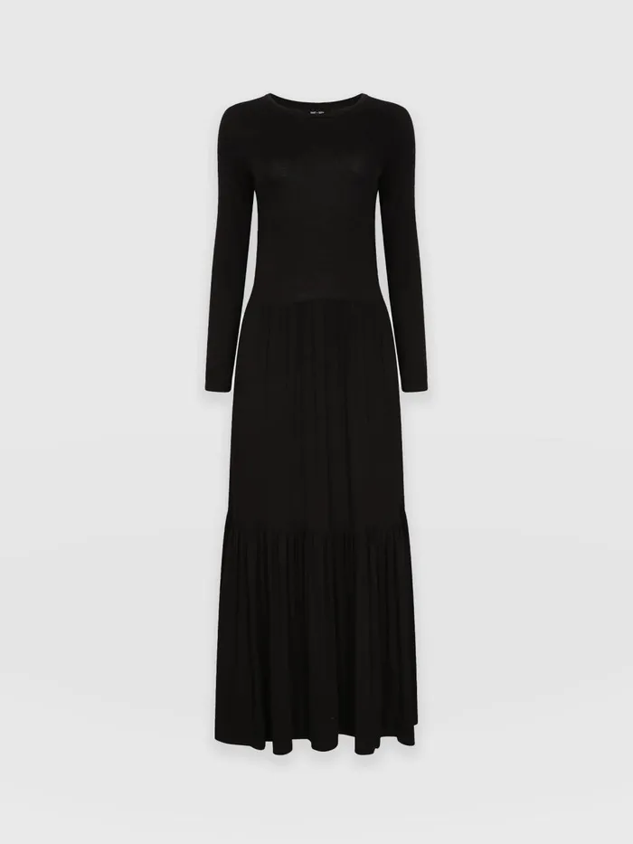 Saint And Sofia Dresses Women Greenwich Dress Long Sleeve 8211 Black Black