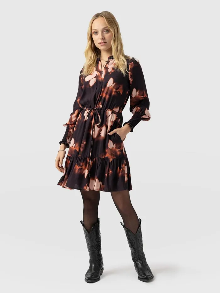 Saint And Sofia Dresses Women Mini Olivia Zip Up Dress 8211 Orange Aurora Orange Aurora