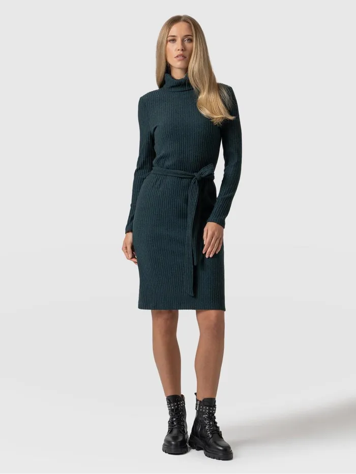 Saint And Sofia Dresses Women Remi Roll Neck Dress 8211 Green Green