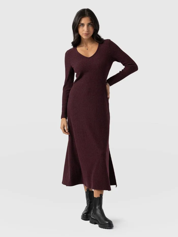 Saint And Sofia Dresses Women Sienna Dress 8211 Burgundy Burgundy