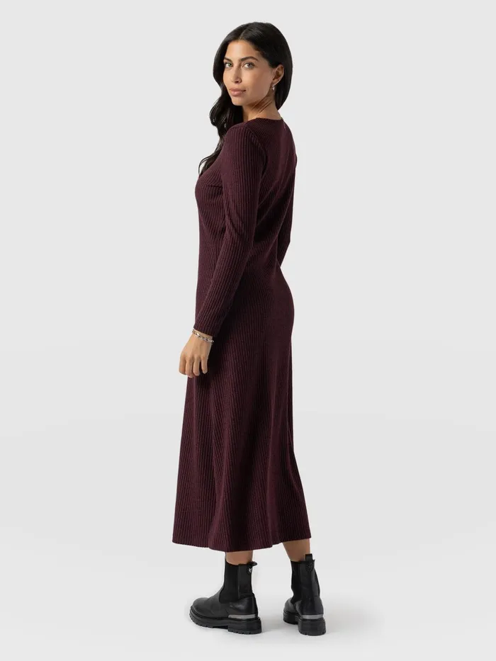 Saint And Sofia Dresses Women Sienna Dress 8211 Burgundy Burgundy