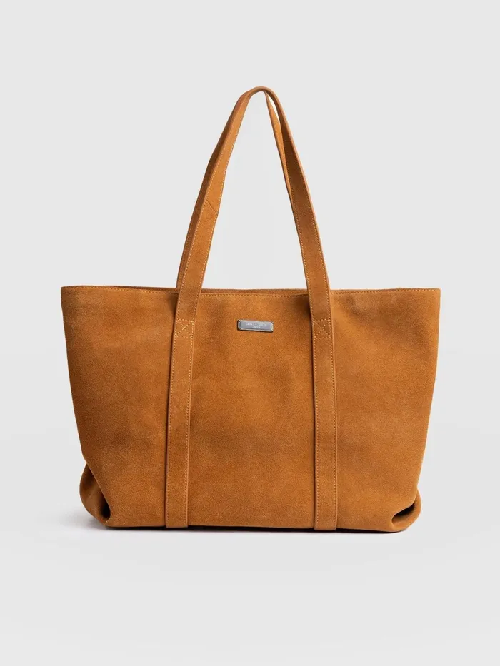 Saint And Sofia Leather Women Kara Shopper Bag 8211 Tan Tan
