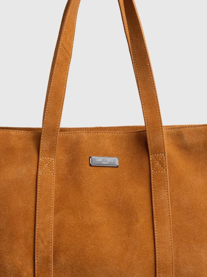 Saint And Sofia Leather Women Kara Shopper Bag 8211 Tan Tan