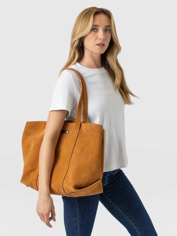 Saint And Sofia Leather Women Kara Shopper Bag 8211 Tan Tan