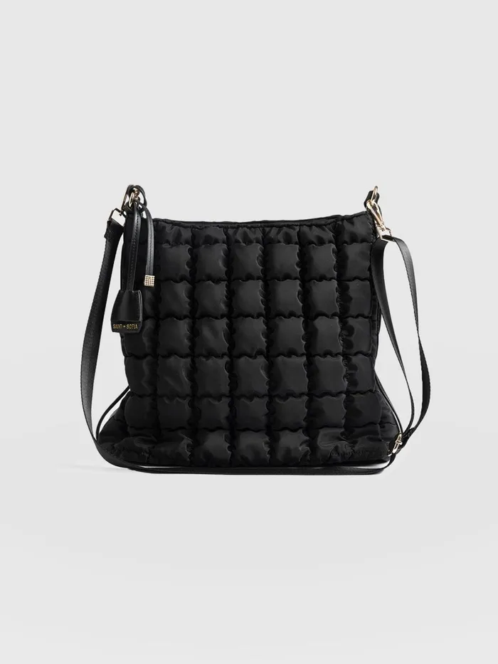 Saint And Sofia Nylon Bags Women Darcey Puff Tote Bag 8211 Black Black