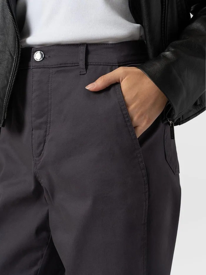 Saint And Sofia Pants Women Alma Barrel Leg Chino 8211 Charcoal Charcoal
